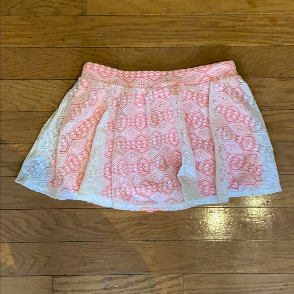 Cute Pink and White Lace Skirt